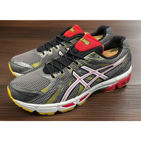 Asics GEL EXALT Black Red Gray Running Race Shoes Mens Size 12 Fast Shipping - Picture 3 of 11